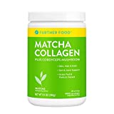 Grass Fed Matcha Collagen Peptides Supplement Powder - Organic Matcha & Cordyceps for All Day Energy, Mental Clarity & Immunity & Premium Collagen for Gut Health, Joints, Skin, Hair & Nails