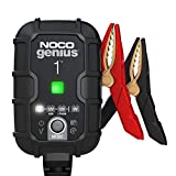 NOCO GENIUS1, 1A Smart Car Battery Charger, 6V and 12V Automotive Charger, Battery Maintainer, Trickle Charger, Float Charger and Desulfator for AGM, Motorcycle, Lithium and Deep Cycle Batteries