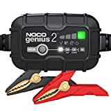 NOCO GENIUS2, 2A Smart Car Battery Charger, 6V and 12V Automotive Charger, Battery Maintainer, Trickle Charger, Float Charger and Desulfator for AGM, Motorcycle, Lithium and Deep Cycle Batteries