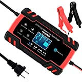 Car Battery Charger, 8Amp 12V/24V Volt Fully-Automatic Battery Maintainer Battery Charger Automotive, Portable Trickle Charger Battery Desulfator for Lead-Acid (AGM/EFB) and Deep Cycle Batteries