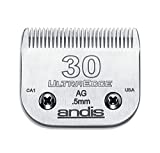 Andis  64075, Ultra Edge Dog Clipper Blade - Constructed Of Carbonized Steel, Exclusive Hardening Process With Long-Lasting Sharp Edges, 1/50-Inch Cut Length - For Larger Animals, Size-30, Chrome