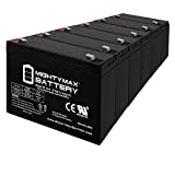 6V 12AH F2 SLA Battery for LITHONIA Emergency Exit Light - 6 Pack