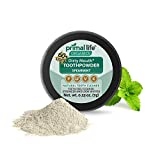 Dirty Mouth Tooth Powder for Teeth Whitening, Toothpaste Powder Teeth Whitener with Essential Oils and Bentonite Clay, 60 uses, Spearmint Flavor (.25 oz) - Primal Life Organics