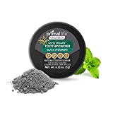Dirty Mouth Tooth Powder Activated Charcoal Teeth Whitening, Teeth Whitener with Essential Oils and Bentonite Clay, 1 Month Supply, 60 uses, Black Spearmint Flavor (.25 oz) - Primal Life Organics