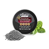 Dirty Mouth Tooth Powder Activated Charcoal Teeth Whitening, Teeth Whitener with Essential Oils and Bentonite Clay, 1 Month Supply, 60 uses, Black Peppermint Flavor (.25 oz) - Primal Life Organics
