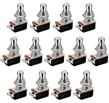 DaierTek 13pcs SPST Momentary Soft Touch Foot Switch Normally Open 2 PIN Stomp Box Push Button Footswitch for Guitar Effect Pedal