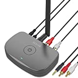 Besign BE-RCA Long Range Bluetooth Audio Adapter, HiFi Wireless Music Receiver, Bluetooth 5.0 Receiver for Wired Speakers or Home Music Streaming Stereo System