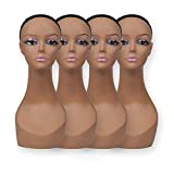 L7 Mannequin 4 Pcs Lifelike Female Plastic Mannequin Head wig stand Realistic Wig Display Head Props