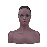 L7 Mannequin Female Mannequin Head with Shoulders Wig Head Bust for Wig Hats Sunglasses Jewelry Display