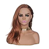 L7 Mannequin Realistic Mannequin Head Bust Wig Head Stand for Wigs Making Styling Wig Cap Earring Necklace Jewelry Display