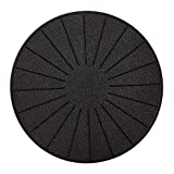 Lazy K Induction Cooktop Mat - Silicone Fiberglass Scratch Protector - for Magnetic Stove - Non slip Pads to Prevent Pots from Sliding during Cooking (9.4inches) Black