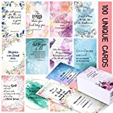 100 Prayer Cards for Women with Assorted Bible Verses, Mini Scripture Cards for Women’s Bible Studies, Inspirational Religious Christian Gifts for Women