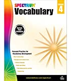 Spectrum Vocabulary Grade 4 Workbook, Ages 9 to 10, Grade 4 Vocabulary, Reading Comprehension Context Clues, Word Relationships, Sensory Language, Roots and Affixes - 160 Pages