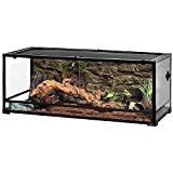 REPTI ZOO 67 Gallon Reptile Large Terrarium Newly Upgraded All Glass 48" x 18" x 18" Double Hinge Door with Top Ventilation Reptile Terrarium(Knock-Down)