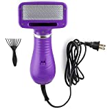 Pet Hair Brush and Hair Dryer for Dogs by Hertzko - Slicker Brush for Dogs, Cats and Small Animals - Great Dog Comb to Dry Pet Hair - Powerful with 2 Level Heat & Airflow Speed