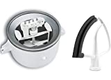 KitchenAid KSMDRTVICE3 2-Quart Ice Cream Maker & Flex Edge Beater Package Stand Mixer Attachments