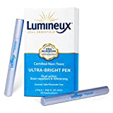 Lumineux Ultra-Bright Whitening Pen - 2-Pack - Dual Action Stain Repellant and Whitener - Dentist Formulated and Certified Non-Toxic - Travel-Friendly, Easy to Use and Enamel Safe