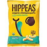 HIPPEAS Organic Chickpea Puffs + Vegan White Cheddar | 1.5 Ounce, 12 Count | Vegan, Gluten-Free, Crunchy, Protein Snacks