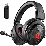 EKSA E910 5.8G Wireless Gaming Headset with Micphone for PC, PS4, PS5, Computer, Laptop, TV - ENC Call Noise Cancelling Mic- 7.1 Surround Sound - Game/Music Mode, Ultra-Low Latency Gaming Headphones