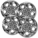 Hubcaps 17 inch Wheel Covers - (Set of 4) Hub Caps for 17in Wheels Rim Cover - Car Accessories Chrome Hubcap Best for 17inch Cars Standard Steel Rims - Snap On Auto Tire Replacement Exterior Cap