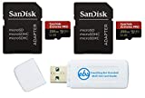 SanDisk Extreme PRO (UHS-1 U3 / V30) A2 256GB MicroSD Memory Card (2 Pack) for GoPro Hero9 Camera (Hero 9 Black) SDSQXCY-256G-GN6MA Bundle with (1) Everything But Stromboli SD & Micro SDXC Card Reader