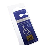 Clear Handicap Parking Placard Protective Holder - Rear View Mirror Disability Permit Hanger - Hard Flexible Plastic Construction - by Specialist ID, Sold Individually