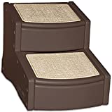 Pet Gear Easy Step II Pet Stairs, 2 Step for Cats/Dogs up to 150 Pounds, Portable, Removable Washable Carpet Tread, NEW Chocolate, 22x16x16 Inch (Pack of 1) (PG9720CH)