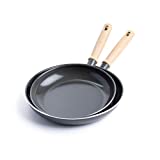 GreenPan Hudson Healthy Ceramic Nonstick, Frypan/Skillet Set, 9.5" and 11", Black