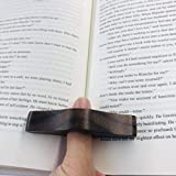 Yonor Heart Wooden Thumb Page Holder for Book Lovers,- Handmade Personal Book Assistant, Book Accessories, Gift for Readers, Reading Holder, Thumb Bookmark (Rustic Walnut, Medium - 0.85”)