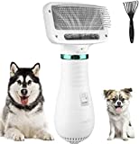 STARTOGOO Pet Hair Dryer 2 in 1 Pet Grooming Hair Comb Dryer Blower with Slicker Brush for Small Larger Anaimals Dogs&Cats Two Low& High Temperatures for Short Haired and Medium Coated Breeds