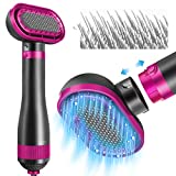 Dog Hair Dryer | 2 in 1 Pet Grooming Hair Dryer Blower with Replaceable Slicker Brush | Adjustable Temperature | Professional Pet Blowing Dryer | For Small and Medium Dogs and Cats