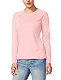 BALEAF Women's Long Sleeve Shirts UPF 50+ Sun Protection SPF Quick Dry Lightweight T-Shirt Outdoor Hiking Runing Fishing Seashell Pink Size L