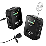 SYNCO G2(A1),2.4G Wireless Lavalier Microphone System with Clip on Lapel mic for Vlogging YouTube go wirelessly on Camera Phone Tablet, Compatible rode Shotgun Mic, SYNCO-G2-Wireless-Go-Microphone