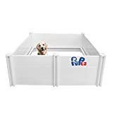 Whelping Box for Dogs | Veterinarian Approved | Large Medium Small Dogs Puppies | All Breeds (L 48"x48"x18" White)