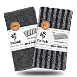 Yiclick 2 Pack Exfoliating Washcloth Towel - Exfoliating Body Scrubber, Loofah Wash Sponge - Korean & Japanse & African Washcloth - Soft + Rough Exfoliating Back Scrubber - for Senstive and Rough Skin