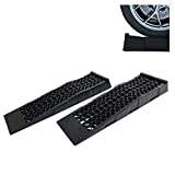 Donext Ramps Low Profile Plastic Car Service Ramps 3 Ton Truck Vehicle - 2 Pack