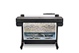 HP DesignJet T630 (T600 Series) Large Format Wireless Plotter Printer - 36", with Auto Sheet Feeder, Media Bin & Stand (5HB11A), Black