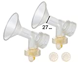 Maymom Breast Pump Accessories for Medela Pump in Style Pumps, mm Large Breastshields (27 mm (Large))