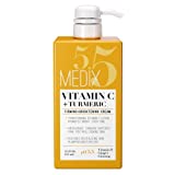 Medix 5.5 Vitamin C Cream w/Turmeric for face and body. Firming & brightening cream for age spots, dark spots & sun damaged skin. Anti-Aging Cream Infused w/Vitamin E, Ginger. (15 Fl Oz (Pack of 1))