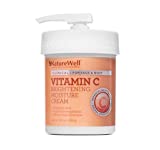 NATUREWELL Vitamin C Brightening Moisture Cream for Face, Body, & Hands, Visibly Enhances Skin Tone, Helps Improve Overall Texture & Provides Lasting Hydration, 16 Oz