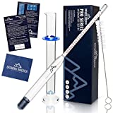 Brewing Hydrometer Alcohol Tester Kit: Beer & Wine American-Made Specific Gravity ABV Test Pro Series Traceable & Borosilicate Glass Test Tube Jar & Brush