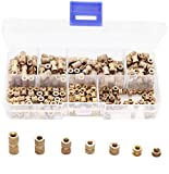 binifiMux 300pcs M3 Knurled Threaded Inserts, Brass Female Press in Embedment Heat Set Nuts Assortment Kit for Laptop 3D Printer Plastic