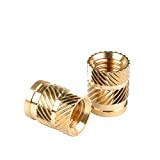 in-saiL M5x8.1mm, OD7.1mm 50pcs/Pack Threaded Heat Set Inserts for Plastic Embed Parts Brass C3604