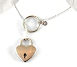Locking day collar Necklace Sterling Silver pure plated chain Day Collar Heart Padlock and key for women girl gift FBS