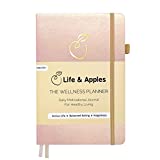 Life & Apples Wellness Planner - Food Journal and Fitness Diary with Daily Gratitude and Meal Planner for Healthy Living and Self-Care - Track Weight Loss Diet and Health Goals - Undated, Rose Gold