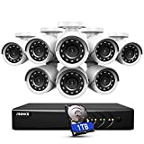 ANNKE 5MP Lite Wired Security Camera System with 1TB Hard Drive, H.265+ 8CH Surveillance DVR and 8 x 1080p HD Weatherproof CCTV Camera, 100 ft Night Vision, Easy Remote Access â€“ E200