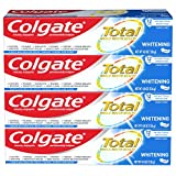 Colgate Total Whitening Toothpaste with Stannous Fluoride and Zinc, Exclusive, Whitening Mint, 4.8 Oz (Pack of 4)