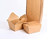 To Go Box Containers Microwaveable Kraft Brown Take Out Boxes 27 Oz (50 Pack) Leaked and Grease Resistant Togo Boxes For Food Recyclable Unbleached and BPA Free Thanksgiving Leftover Containers for Restaurants, Weddings or Parties Leftover Boxes..