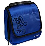 Nintendo Super Mario 3DS Carrying Case Compatible With Nintendo Switch, 2DS, 3DS, 3DS XL, DS, DS XL, DS Light Handle & Shoulder Strap Traveling Carry Case With Hard Zipper Blue Officially licensed