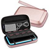 Fintie Carry Case for Nintendo 2DS XL/New 3DS XL LL, Protective Hard Shell Portable Travel Cover Pouch for New 3DS XL LL/New 2DS XL Console with Slots for Games & Inner Pocket (Rose Gold)